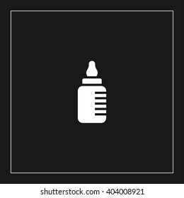 baby bottle flat icon. baby bottle vector illustration