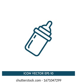 Baby bottle icon design element vector eps 10