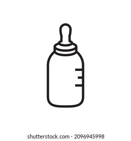 Babyflasche-Symbol-Design, Vektorgrafiken auf weißem Hintergrund