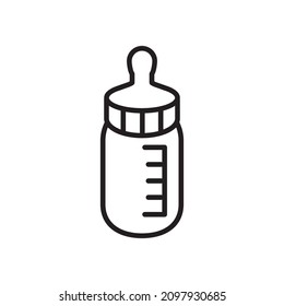 diseño de iconos de botellas de bebé plantillas vectoriales blancas en el fondo