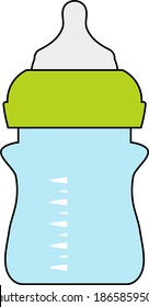 Baby Bottle Icon. Editable Outline With Color Fill Design. Vector Illustration.