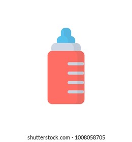 baby bottle icon flat