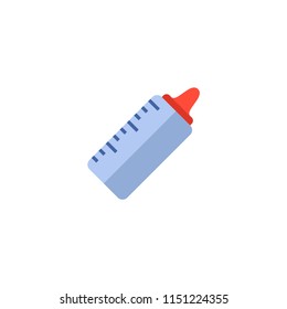 Baby bottle icon flat element. Vector illustration of baby bottle icon flat isolated on clean background for your web mobile app logo design.