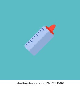 Baby bottle icon flat element. Vector illustration of baby bottle icon flat isolated on clean background for your web mobile app logo design.