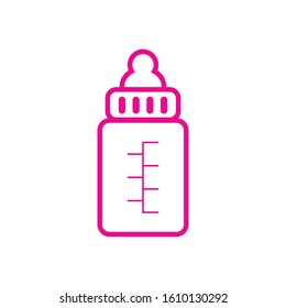 baby bottle icon isolated vector