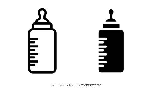 Baby Bottle icon line style. EPS10