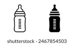 Baby bottle icon set. for mobile concept and web design. vector illustration