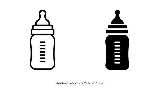 Baby bottle icon set. for mobile concept and web design. vector illustration