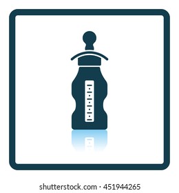Baby bottle icon. Shadow reflection design. Vector illustration.