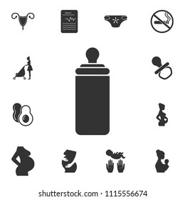 Baby bottle icon. Simple element illustration. Baby bottle symbol design from Pregnancy collection set. Can be used for web and mobile on white background