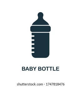 Icono de botella de bebé. Elemento simple de la colección de alimentación para bebés. Icono de botella de bebé creativo para diseño web, plantillas, infografías y más