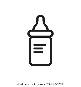 Baby bottle icon. Simple vector illustration on a white background.