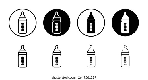 Baby bottle icon thin flat simple illustration symbol