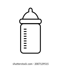 baby bottle icon in trending shape