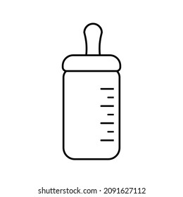Baby bottle icon. baby bottle vector design on white backround