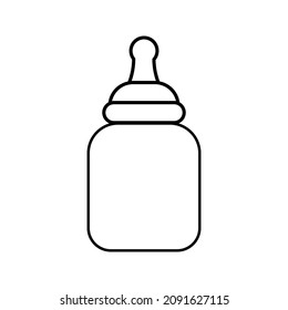 Baby bottle icon. baby bottle vector design on white backround