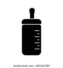 Icono de botella de bebé. diseño del vector de la botella de bebé en el fondo blanco
