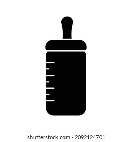 Icono de botella de bebé. diseño del vector de la botella de bebé en el fondo blanco