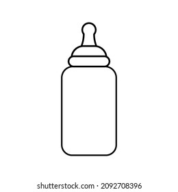 Icono de botella de bebé. diseño del vector de la botella de bebé en el fondo blanco
