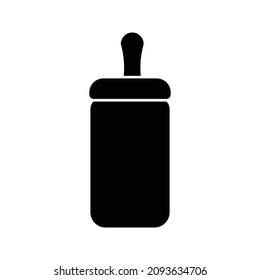 Icono de botella de bebé. diseño del vector de la botella de bebé en el fondo blanco