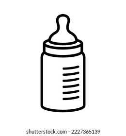 baby bottle icon vector design template in white background