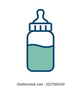 baby bottle icon vector design template in white background