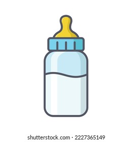 baby bottle icon vector design template in white background