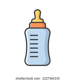 baby bottle icon vector design template in white background