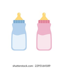 Baby Bottle Icon Vector Design.