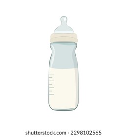 Diseño del vector de iconos de la botella de bebé.