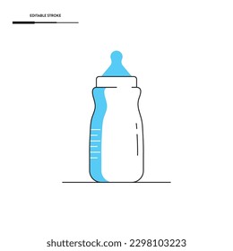 Baby Bottle Icon Vector Design.