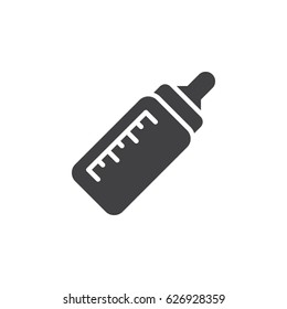 Baby bottle icon vector, filled flat sign, solid pictogram isolated on white. Symbol, logo illustration. Pixel perfect