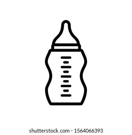 Baby bottle icon vector flat style