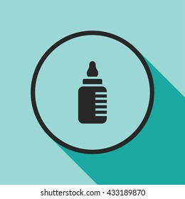 baby bottle icon. baby bottle vector illustration