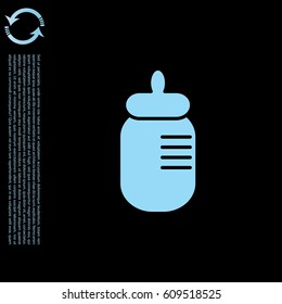 Baby bottle icon. vector illustration