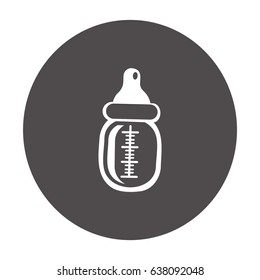 Icono de botella de bebé, ilustración vectorial. Estilo de diseño plano