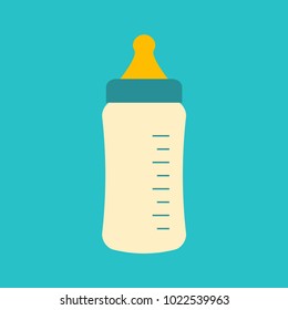 Baby bottle icon vector isolated