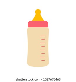 Baby bottle icon vector isolated on white background