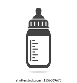 Baby bottle icon vector isolated
