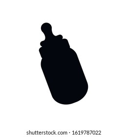 baby bottle icon vector in isolation