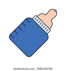 baby bottle icon with white background vector stock illustration
