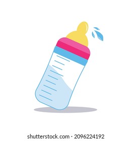 Baby Bottle Icon,milk Bottle, Suitable For All Purpose.Editable Baby Bottle.