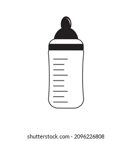 Baby Bottle Icon,milk Bottle, Suitable For All Purpose.Editable Baby Bottle.