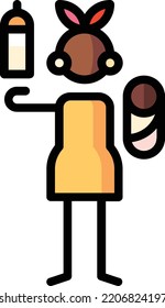 ilustración del material de diseño aislado de biberón. Vector de fondo blanco
