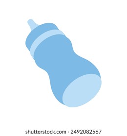 Baby bottle isolated icon Emoji illustration Baby milk bottle emoticon.