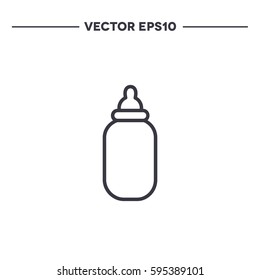 baby bottle. line icon. vector illustration