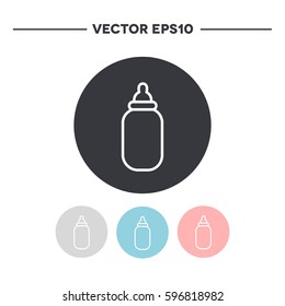 baby bottle. line icon. vector illustration