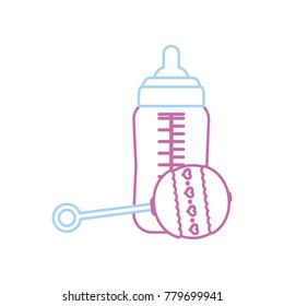 Baby bottle and maraca design