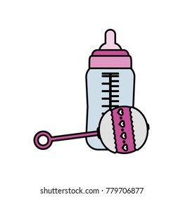 Baby bottle and maraca design