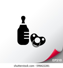 Baby bottle and pacifier